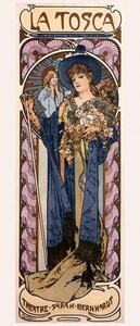 Mucha, Alphonse Marie - Fine Art Print Poster for 'Tosca' with Sarah Bernhardt, (21.4 x 50 cm)