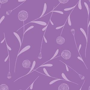 Illustration Pom Pom Silhouette Purple, Yvonne Gustafsson, (40 x 40 cm)
