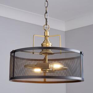 Kalix 2 Light Mesh Industrial Nickel Pendant Light