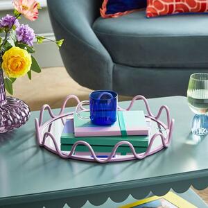 Sophie Robinson Wavy Metal Mirrored Tray