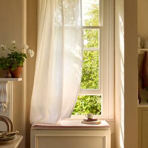 Piglet White Linen Blend Curtain (Pair) Size Short