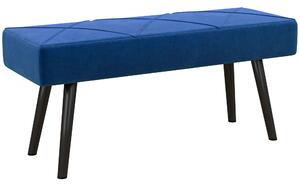 HOMCOM Upholstered Bedroom Bench with X-Shape Steel Legs, Elegant Hallway Bench for End of Bed, Blue Aosom UK