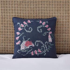 Dorma Winter Garden Navy Square Cushion