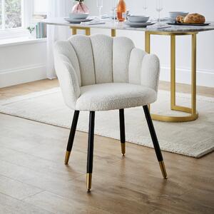 Vivian Dining Chair, Ivory Boucle Boucle Ivory