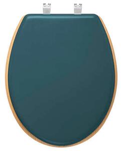 Modern Bamboo Toilet Seat Teal (Blue)