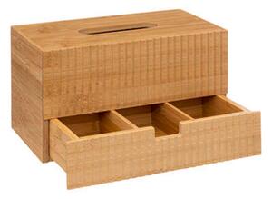 Terre Bamboo Tissue Box With Drawer Natural