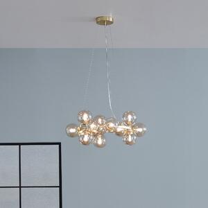 Vecchio Glass Ball and Metal Pendant Light Red