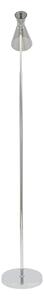 Monroe Waisted Glass and Metal Floor Lamp Silver