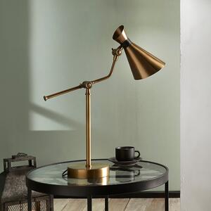 Wendell Antique Brass Metal Conical Table Lamp Antique Brass