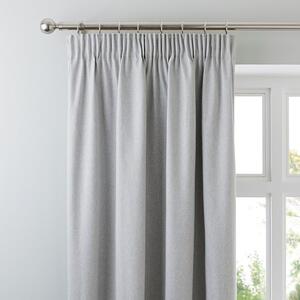 Luna Brushed Blackout Pencil Pleat Curtains