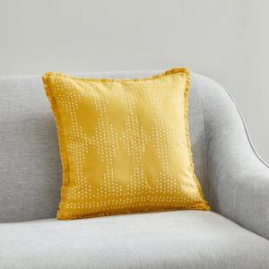 Fringed Diamond Geometric Cushion Cover