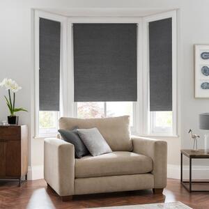 Linen Mix Charcoal Blackout Roller Blind