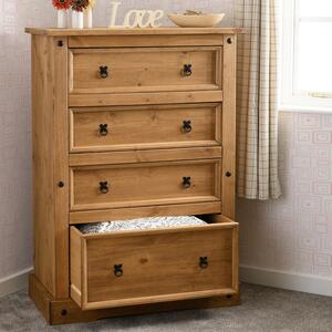 Corona 4 Drawer Chest, Pine