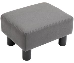 HOMCOM Compact Footstool, Small Foot Rest Chair with Legs for Home Office, 40 x 30 x 24cm, Grey