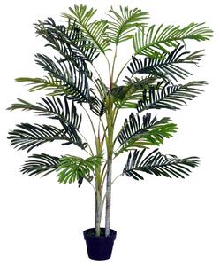 Outsunny 150cm(5ft) Artificial Palm Tree Decorative Indoor Faux Green Plant w/Leaves Home Décor Tropical Potted Home Office
