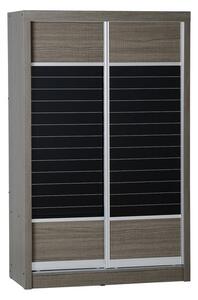 Lennon Sliding Double Wardrobe, Black