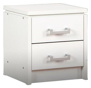 Charles 2 Drawer Bedside Table, White