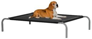 PawHut Cooling Elevated Pet Bed, Cot-Style for Large to Medium Dogs, Breathable Mesh Fabric with Non-slip Pads, 110 x 75 x 20 cm, Black Aosom UK