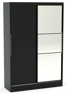 Lynx 132cm Sliding Double Wardrobe, Mirrored