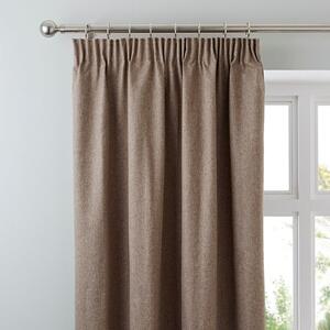 Luna Brushed Blackout Pencil Pleat Curtains