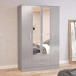 Lynx 4 Door Wardrobe, Mirrored