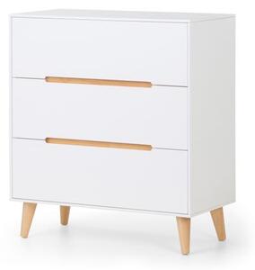 Alicia 3 Drawer Chest, White & Oak