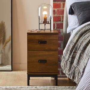 Fulton 2 Drawer Slim Bedside Table