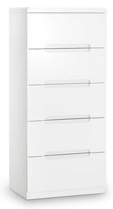 Manhattan Slim 5 Drawer Chest, White