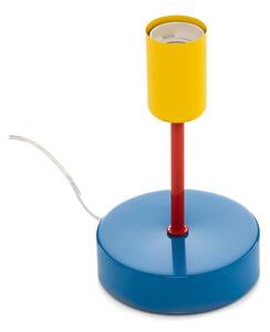 Colourful Oxford table lamp blue/red/yellow