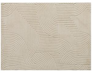 HOMCOM Modern Geometric Rug, Thick & Plush, Non-Slip, 200 x 140 cm – Cream, Living Room/Bedroom/Office