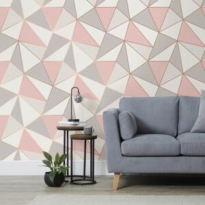 Crown Geo Rose Gold Wallpaper