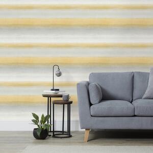 Washy Stripe Ochre Wallpaper