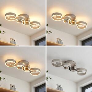 Lucande Admira LED ceiling lamp, nickel, 51.7 cm