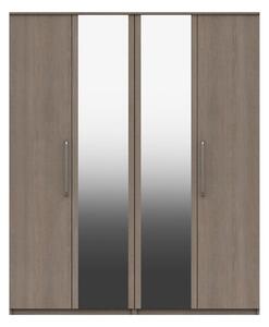 Parker 4 Door Wardrobe, Mirrored