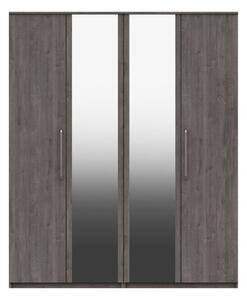 Parker 4 Door Wardrobe, Mirrored