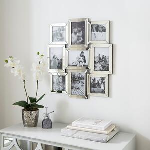 Silver Mirrored Multi Photo Frame