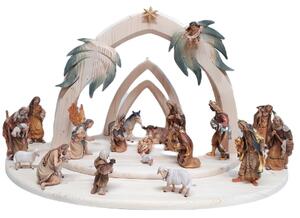 Oriental Nativity scene with light Three Kings