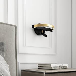 Lucande Matwei LED wall lamp, ring-shaped, brass
