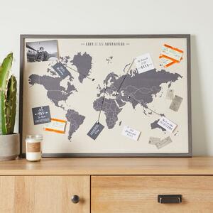 World Map Pin Board