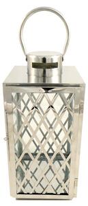 Silver Lattice Metal Lantern