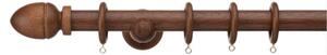 Oregon Acacia Fixed Wooden Curtain Pole with Rings