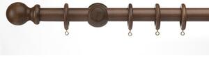 Universal Fixed Wooden Curtain Pole with Rings