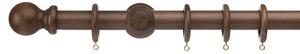 Universal Fixed Wooden Curtain Pole with Rings