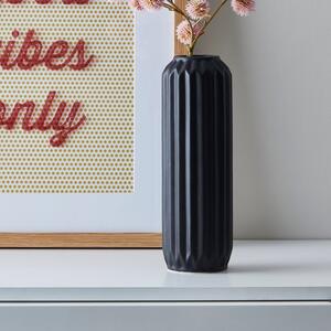 Fluted Ribbed Ceramic Vase