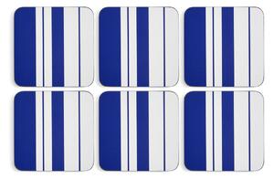 Spode Steccato glass coasters Ø10.5 cm 6-pack Blue-white