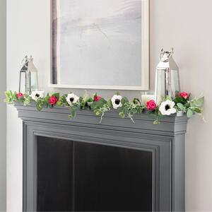 Artificial Pink and White Rose Garland