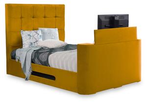 Hawkins Upholstered Velvet TV Bed | Double King Superking | Roseland