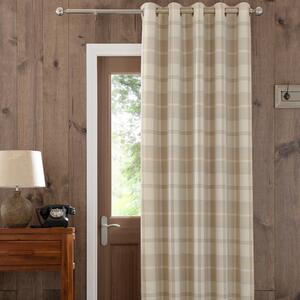 Highland Check Eyelet Door Curtains