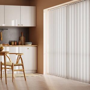 White Stripe Cordless Vertical Blind