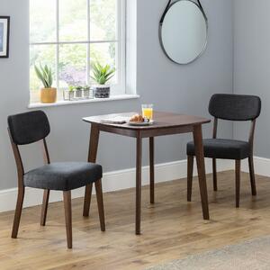 Lennox Square Dining Table with 2 Farringdon Chairs, Beech Wood Brown